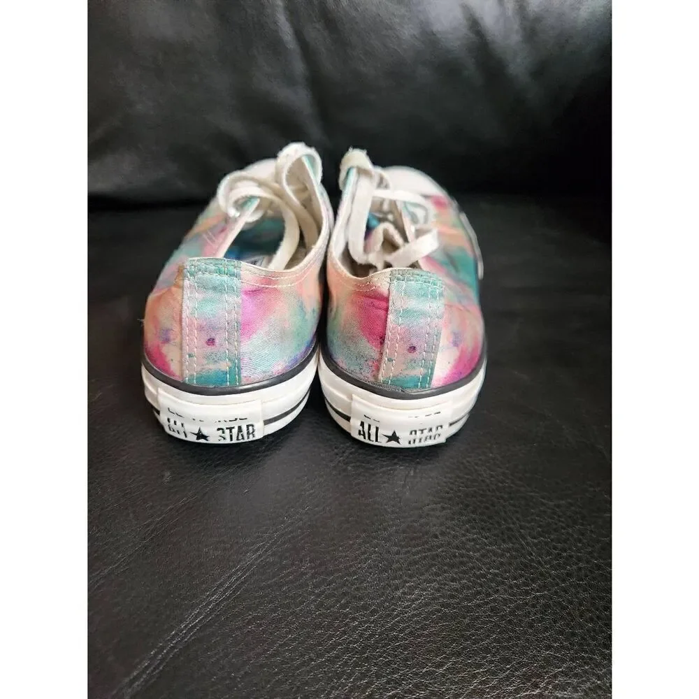 Converse Satin Women's Size 8, Men's 6, Splatter Color Galaxy Watercolor Shoes
